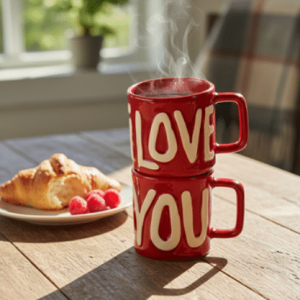 Rubric Romance Love Ceramic Coffee Mug pink Single 280 ml