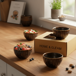 Lotus leaf Ceramic  small bowl gift set of  4