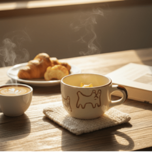 The Breakfast Bestie  ceramic coffee mug  single 280ml